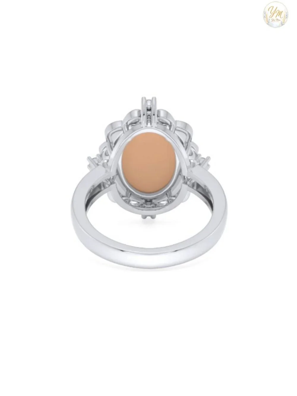 Sterling Silver Agate Cameo Statement Ring Size 8